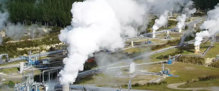 Smoke coming out of a refinery